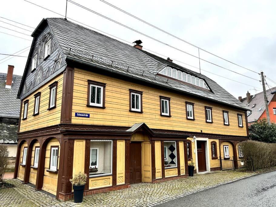 Rustikales Studio-Apartment Blockstube Im Haus Selma Großschönau Buitenkant foto