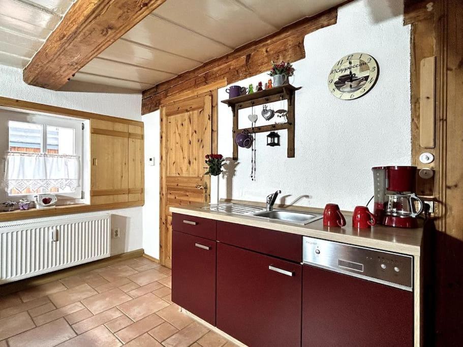Rustikales Studio-Apartment Blockstube Im Haus Selma Großschönau Buitenkant foto