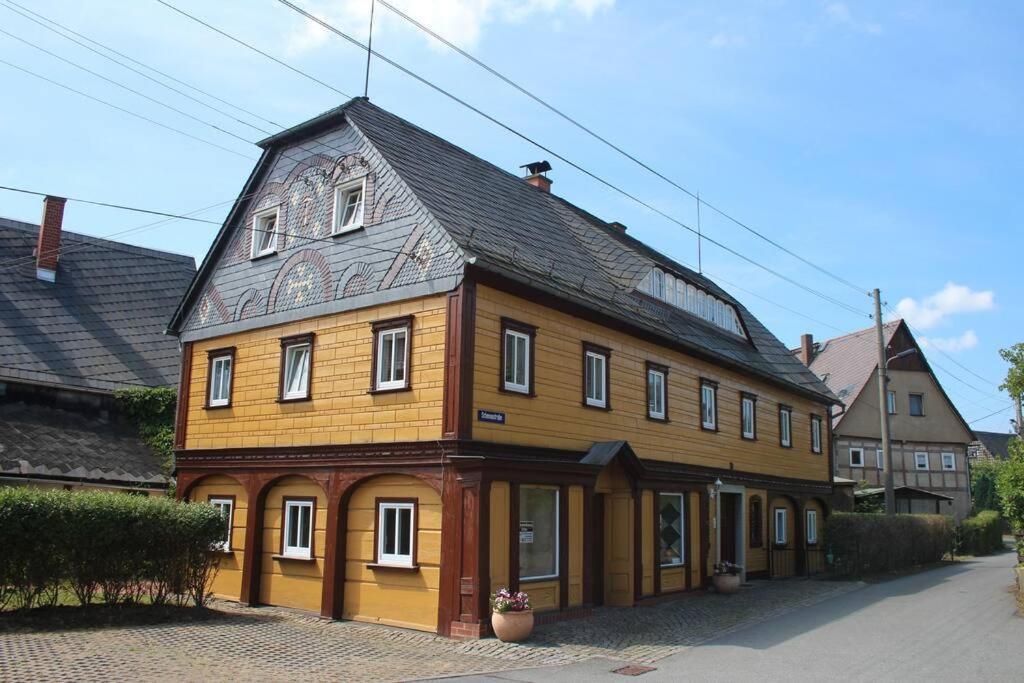 Rustikales Studio-Apartment Blockstube Im Haus Selma Großschönau Buitenkant foto